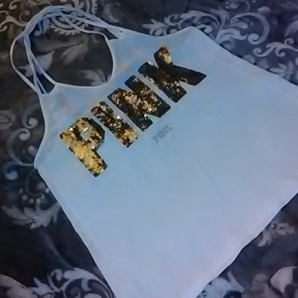 Vs PINK sequin tank top XS